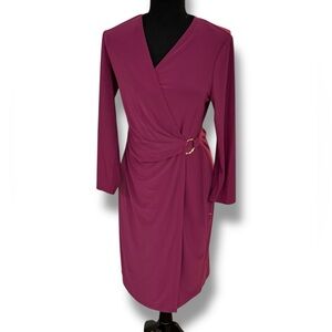 NWOT Black Label Evan Picone Faux Wrap Dress Sz 6 MSRP $74 Elegant